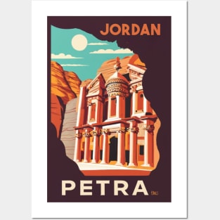 A Vintage Travel Art of Petra - Jordan Posters and Art